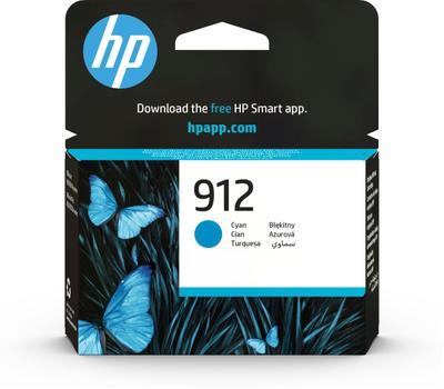 HP 912 Cyan Standard Capacity Ink Cartridge 3ml for HP OfficeJet Pro 8010/8020 series - 3YL77AE (3YL77AE)