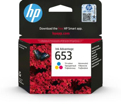 HP 653 - 5 ml - colour (cyan, magenta, yellow) - original - Ink Advantage - ink cartridge - for DeskJet Plus Ink Advantage 6075, Ink Advantage 6475, Ink Advantage 6475 All-in-On (3YM74AE#BHK)