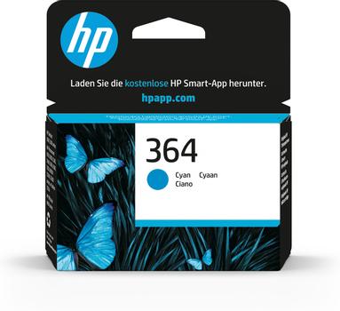 HP 364 CYAN ORIGINAL INK EN/ PL/ HU/ CZ/ SL CARTRIDGE SUPL (CB318EE#BA3)