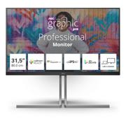 AOC C U32U3CV - Graphic Pro Series - LED monitor - 32" (31.5" viewable) - 3840 x 2160 4K @ 60 Hz - Nano IPS - 400 cd/m² - 1000:1 - DisplayHDR 400 - 4 ms - 2xHDMI, DisplayPort, 2xUSB-C - speakers - black