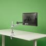 R-GO Tools Zepher 4 Circular Single Monitor Arm, Adjustable, 0-8kg Black-Silver