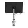 R-GO Tools Zepher 4 Circular Single Monitor Arm, Adjustable,  0-8kg Black-Silver (RGOVLZE4SI)