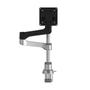 R-GO Tools Zepher 4 Circular Single Monitor Arm, Adjustable,  0-8kg Black-Silver (RGOVLZE4SI)