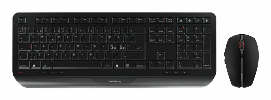 CHERRY Gentix Desktop Wireless keyboard and mouse combo kit, black (JD-7000PN-2)