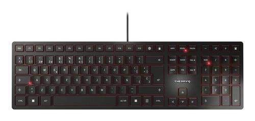 CHERRY KC6000 SLIM CORDED KB ESP BLACK SPAIN - BLACK PERP (JK-1600ES-2)