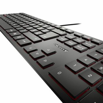 CHERRY KC6000 SLIM CORDED KB ESP BLACK SPAIN - BLACK PERP (JK-1600ES-2)