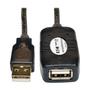 TRIPP LITE Eaton Tripp Lite Series 16ft USB 2.0 Extension Cable Active USB-A Male / USB-A Female 16' - USB extension cable - USB (F) to USB (M) - USB 2.0 - 4.88 m - active - black (U026-016            )