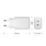 DBRAMANTE1928 Wall Charger 2x USB-C 25W EU STD-MED (CH25EUWH7096)