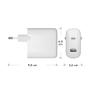 DBRAMANTE1928 Wall Charger - USB-C 65W+18W EU, White (CI65EUWH7100)