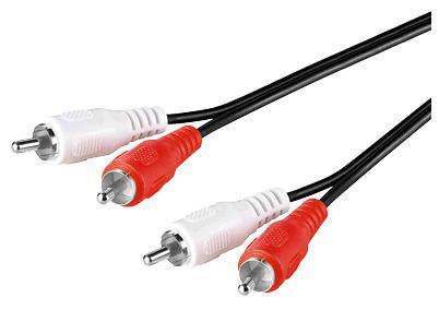 MICROCONNECT Stereo RCA Cable, 0.5 meter (AUDCC05)