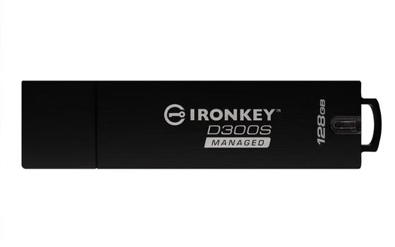 Kingston IronKey D300S Managed - USB-flashstasjon - 128 GB - TAA-samsvar (IKD300SM/128GB)