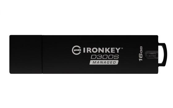 Kingston IronKey D300S Managed - USB-flashstasjon - 16 GB - TAA-samsvar (IKD300SM/16GB)