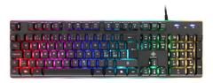 DELTACO DK220 Membrane RGB Gaming Keyboard, 25-anti-ghosting keys, black