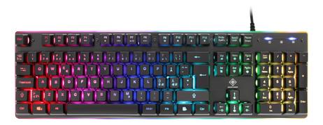 Deltaco Gaming DK220 Membrane RGB Keyboard, 25-anti-ghosting keys, black (GAM-021-RGB)