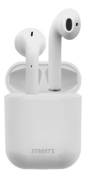 STREETZ True Wireless Stereo semi-in-ear,  300 mAh case, matte white (TWS-0004)