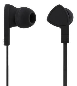 STREETZ in-ear headset, 1-button remote, 3.5mm, microphone,  black (HL-W102)