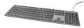DELTACO Wired Slim office keyboard, low-profile, aluminum, nordic