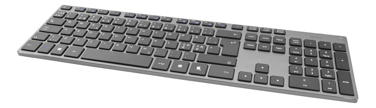 Deltaco TB-802 - tastatur - QWERTY - Pan Nordic - mørk grå (TB-802)