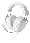DELTACO WH85, Stereo Gaming Headset, LED lights, white