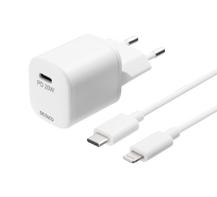 Deltaco strømadapter - 20W USB-C PD med Lightning-kabel