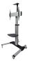 DELTACO Office Display Cart Adjustable with crank handle, Alu,50kg