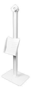 DELTACO Office Floor stand with brochure stand VESA 75x75, 100x100 White (ARM-0512)