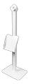 DELTACO OFFICE tabletin lattiajalusta, säädettävä esitetaso, valkoinen