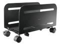 DELTACO Universal PC stand with wheels, black
