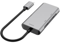 DELTACO USB-C hub, 2xUSB-C ports,2xUSB-A ports,10Gb/s,Grey
