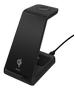 DELTACO 3-in-1 wireless charger stand, 10 W, 5 W, 3 W, black