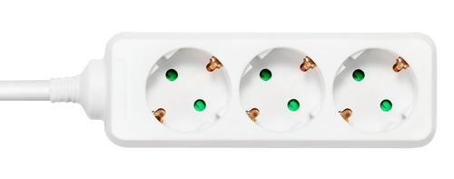 DELTACO outlet 3xCEE 7/3 1xCEE 7/7 5m white (GT-0302)