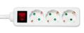 DELTACO outlet 3xCEE 7/3 1xCEE 7/7 switch 5m white
