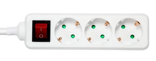 DELTACO outlet 3xCEE 7/3 1xCEE 7/7 switch 5m white (GT-0352)