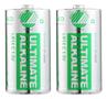 DELTACO Ultimate Alkaline batteries, LR14/C size, 2-pk
