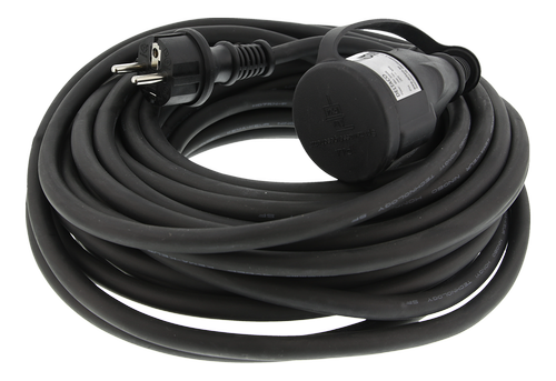 DELTACO Extension cord IP44 H07RN-F 3G1.5 20M, black color (GT-981)