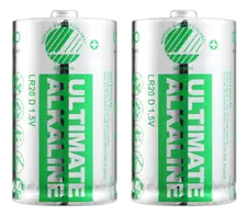 Deltaco Ultimate batteri - Svaneøkomerket - 2 x D / LR20 - Alkalisk