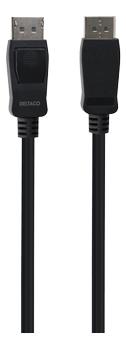 DELTACO DisplayPort cable, DP 1.4, 8K@60Hz, 3m, black (DP8K-1030-LSZH)