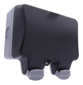 DELTACO Weatherproof box for double 86 mm sockets, IP68, grey