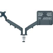 LEITZ Ergo dobbel skjermarm og stativ for bærbar PC