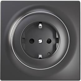 FIBARO Socket-Outlet Type F Black (FGWSONF-011-8)