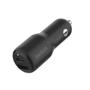 BELKIN BoostCharge Dual Car Charger 42W Sort