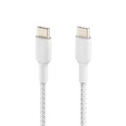BELKIN BOOSTCHARGE BRAIDED CABL USB-C TO USB-C 2M WHITE CABL
