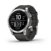 Garmin fenix 7 – Standard Edition - sølv med grafittfarget rem