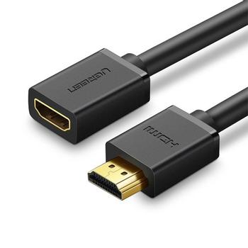 UGREEN HDMI (female) to HDMI (male) extension cable, 19 pin, 1.4v, 4K, 60Hz, 30AWG, 2m - Black (57402)