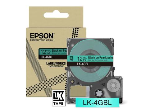 EPSON Tape Pearl Green/BK 12mm 9m LK-4GBL (C53S672102)