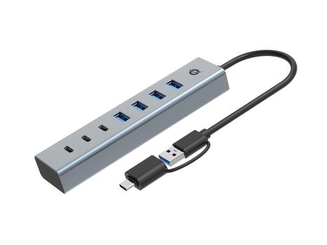 CONCEPTRONIC 7-Port Usb 3.0 Hub With Power (HUBBIES20GP)