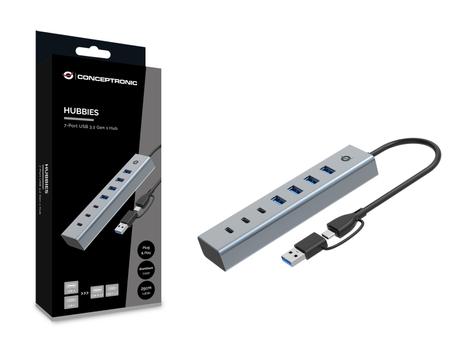 CONCEPTRONIC 7-Port Usb 3.0 Hub, 5Gbps,  (HUBBIES20G)