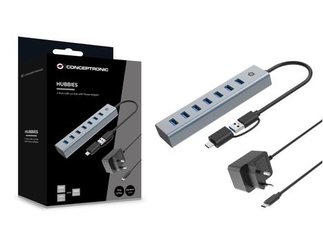 CONCEPTRONIC 7-Port Usb 3.0 Hub With Power  (HUBBIES21GP)