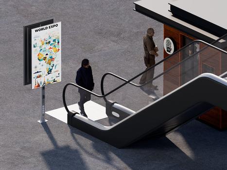 MULTIBRACKETS M Public Display Stand 210 HD B2B Silver w. Floormount (7350073738328)