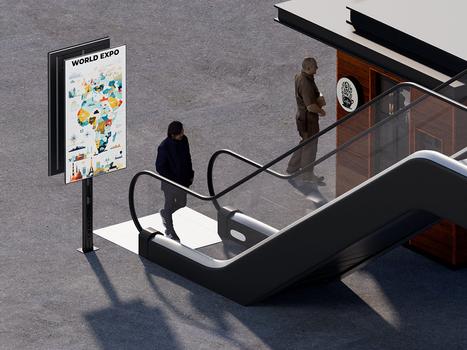 MULTIBRACKETS M Public Display Stand 210 HD B2B Black w. Floormount (7350073738311)